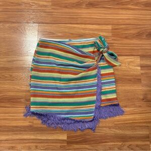 Vici Collection multi-colored wrap skirt